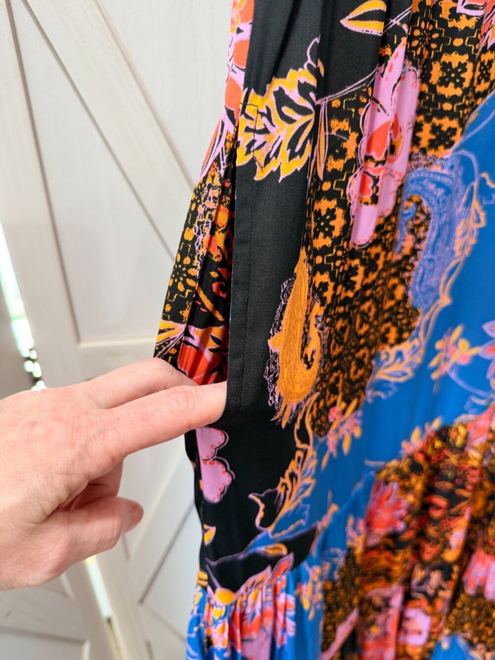 Free People On My Mind Floral Patchwork Maxi Dress Size M NWT $148 - Picture 9 of 11